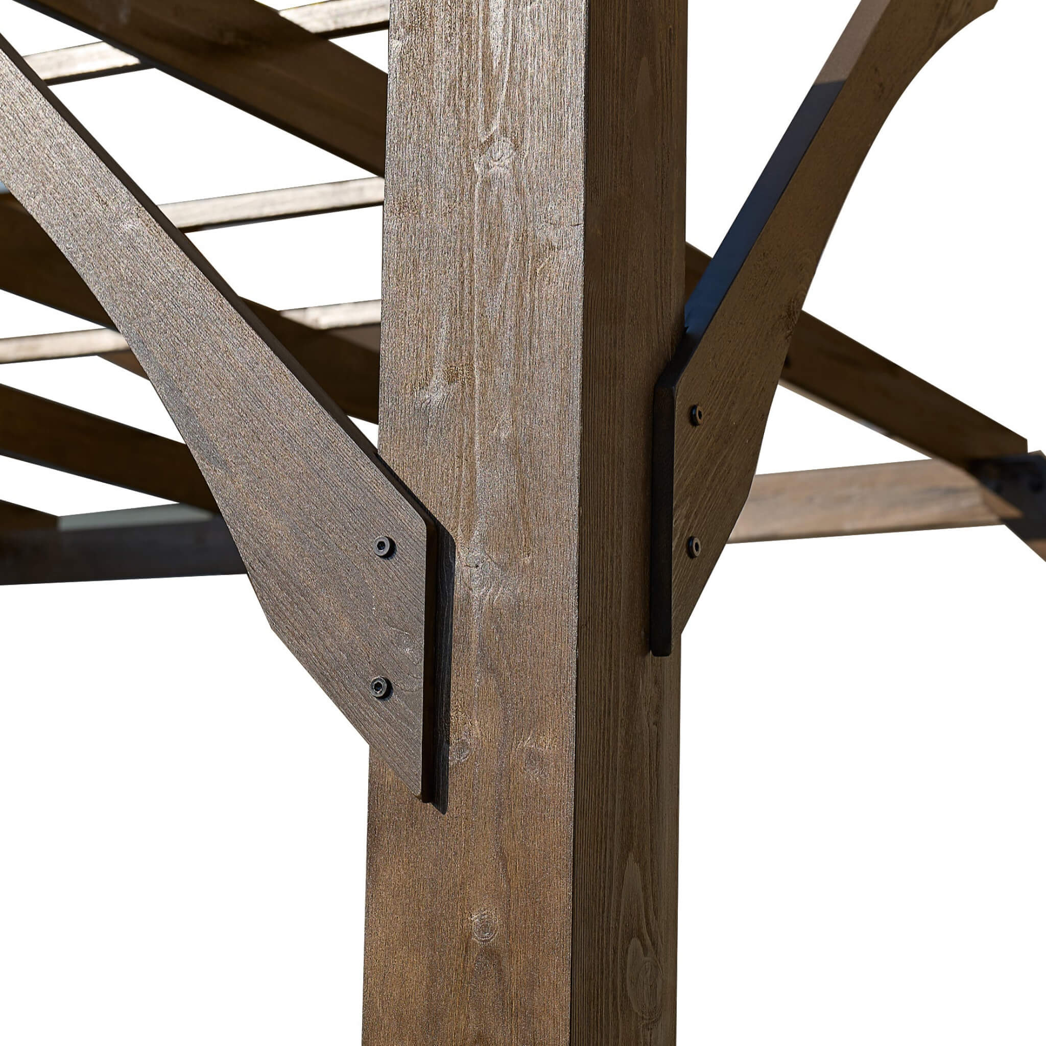 [10x12FT] Premium Outdoor Brown Cedar Wood Pergola For Spacious Patios