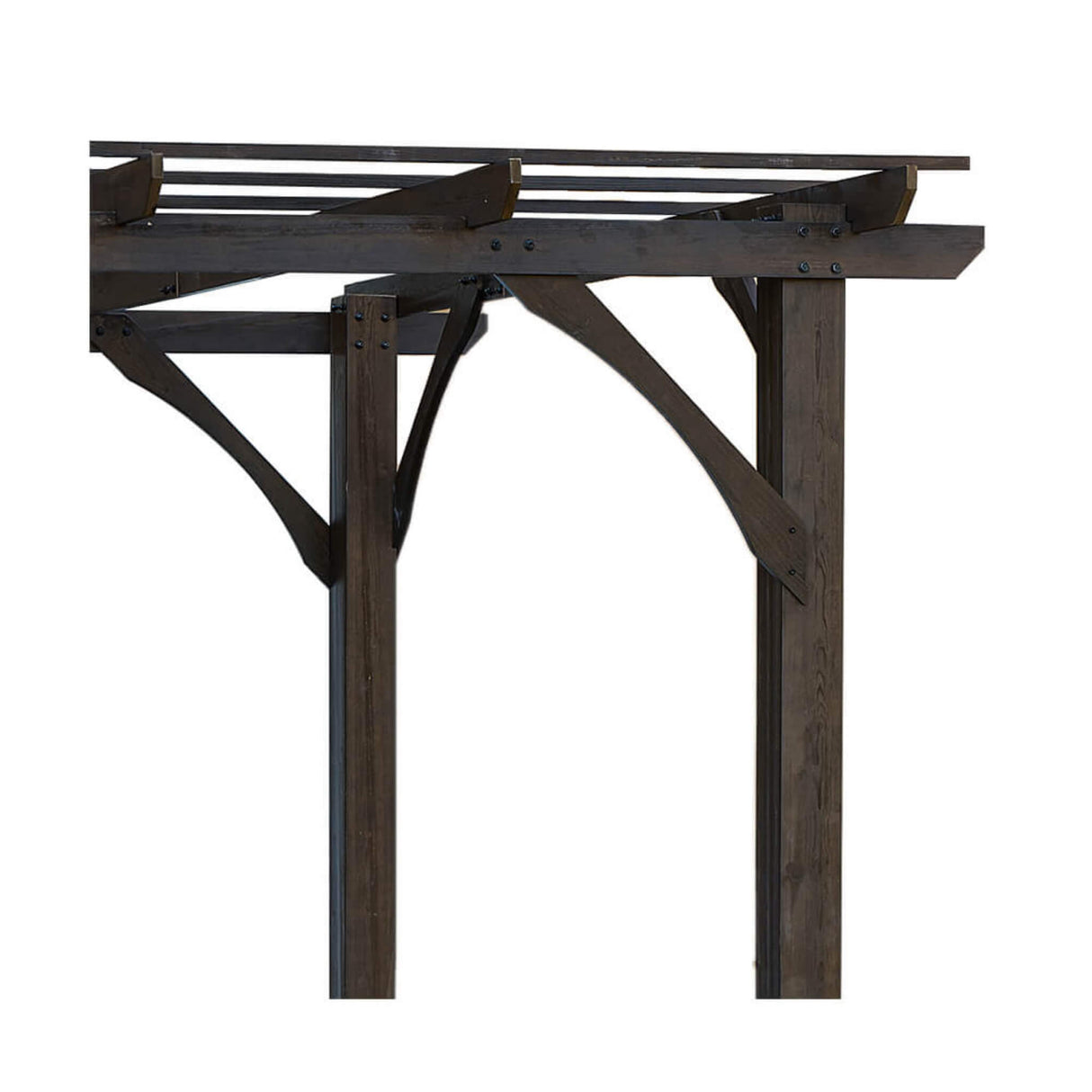 [10x12FT] Premium Outdoor Brown Cedar Wood Pergola For Spacious Patios