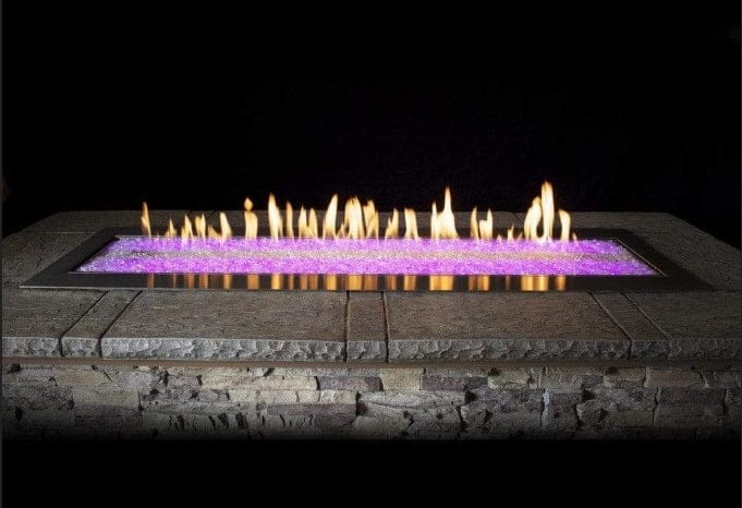 American Hearth 48-inch Multicolor LED Carol Rose Linear Fire Pit OL48TP18