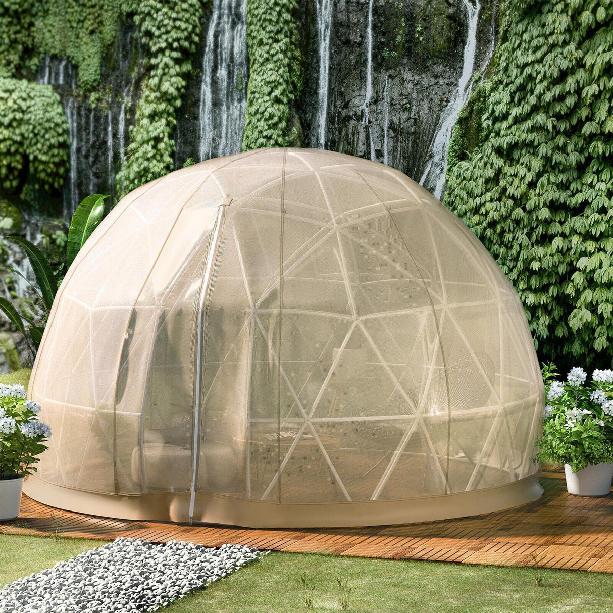 Extra Large 10 Person Outdoor Igloo Garden Greenhouse Dome Tent, 12FT (94316275)