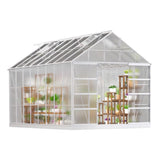 [10x16FT] Extra Large Heavy Duty Backyard Polycarbonate Aluminum Greenhouse With Sliding Doors And Vents