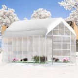 [10x16FT] Extra Large Heavy Duty Backyard Polycarbonate Aluminum Greenhouse With Sliding Doors And Vents