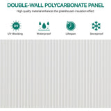 [10x12FT] Extra Large Heavy Duty Polycarbonate Aluminum Greenhouse With Sliding Doors And Vents (92574183)
