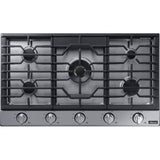 Dacor 36-Inch Transitional Gas Cooktop, Silver Stainless, NG/LP - DTG36P875NS