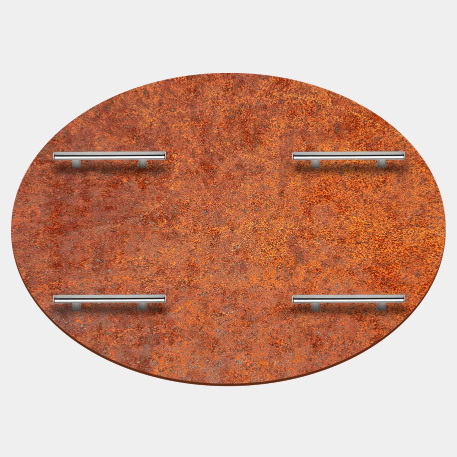 Arteflame 40" Corten Steel Fire Pit Cover - Thumbnail 3