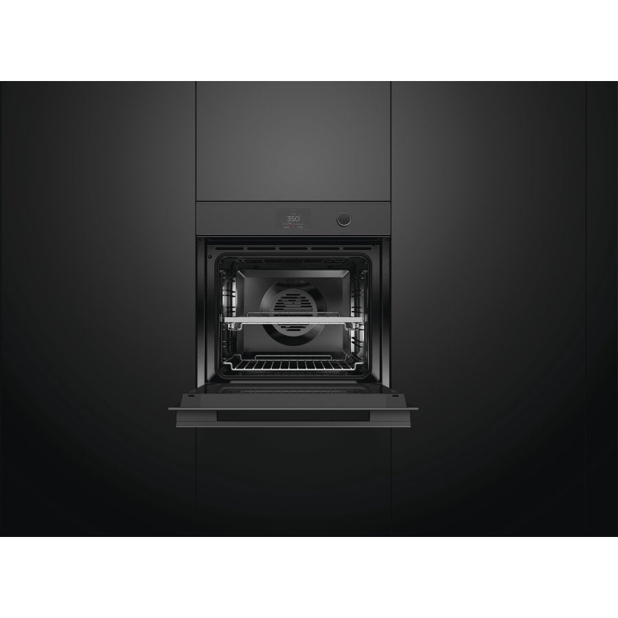 Fisher & Paykel 24" Series 9 Minimal Self-Cleaning Oven, Black Glass – OB24SMPTDB1