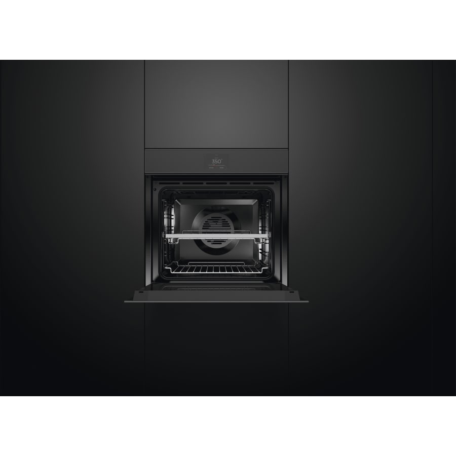 Fisher & Paykel 24" Series 9 Minimal Handleless Self-Cleaning Oven, Black Glass – OB24SMPTNB1