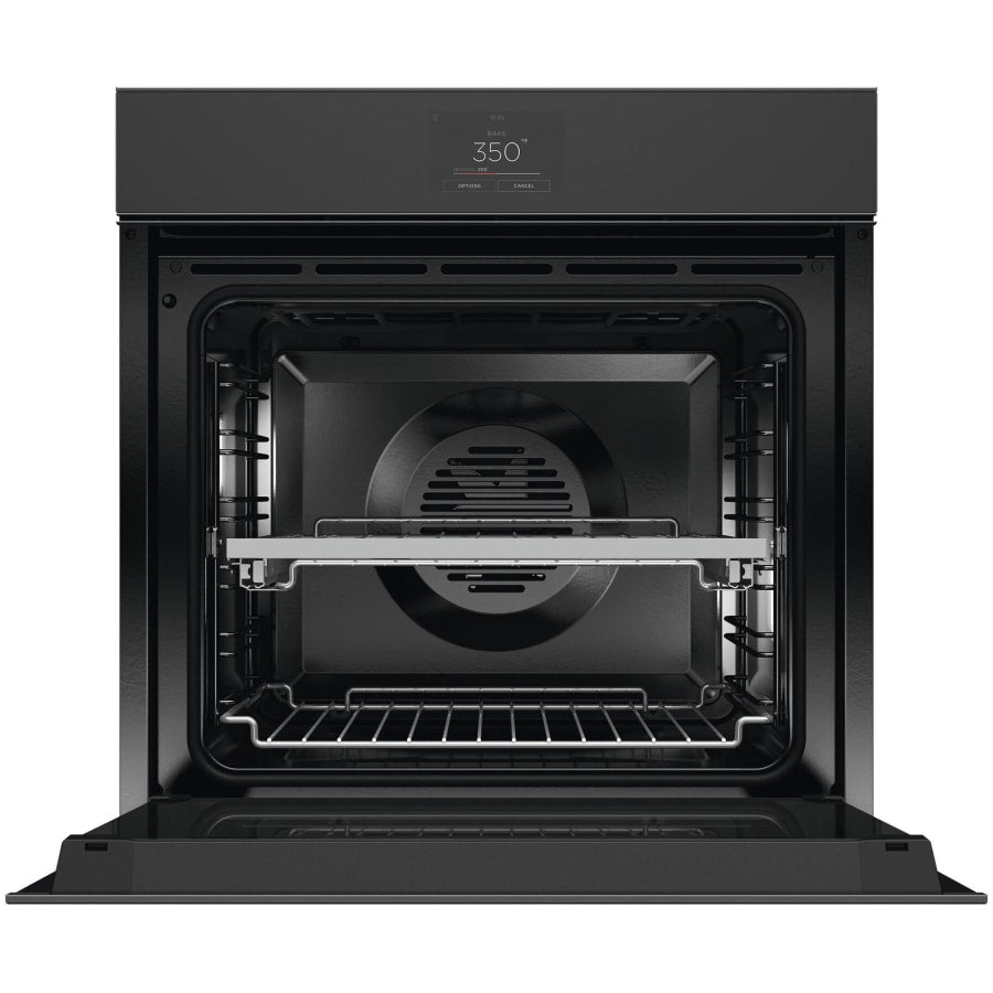 Fisher & Paykel 24" Series 9 Minimal Handleless Self-Cleaning Oven, Black Glass – OB24SMPTNB1