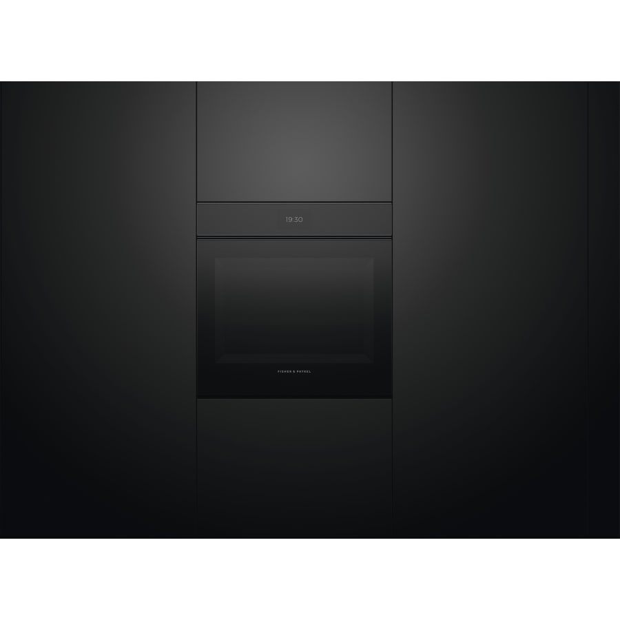 Fisher & Paykel 24" Series 9 Minimal Handleless Self-Cleaning Oven, Black Glass – OB24SMPTNB1
