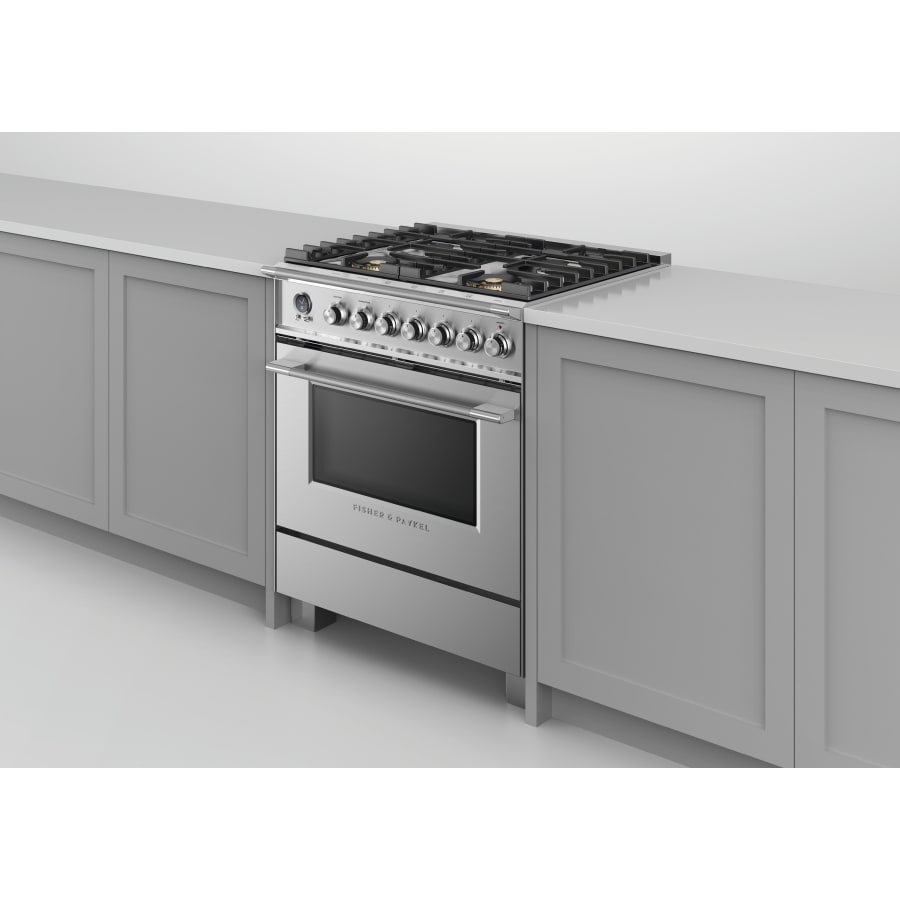 Fisher & Paykel 30" Series 9 Classic Dual Fuel Range, 4 Burner – OR30SCG6*