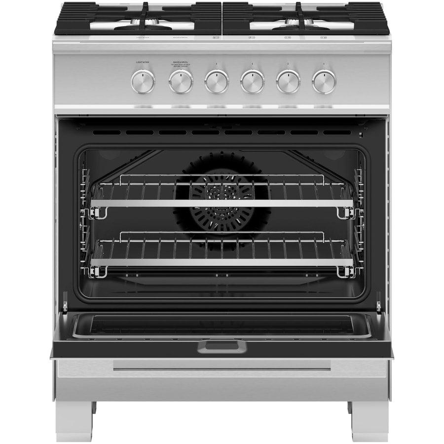 Fisher & Paykel 30" Series 7 Contemporary Gas Range, 4 Burner – OR30SDG4X1