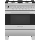 Fisher & Paykel 30" Series 9 Contemporary Dual Fuel Range, 4 Burner – OR30SDG6X1