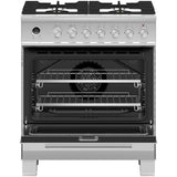 Fisher & Paykel 30" Series 9 Contemporary Dual Fuel Range, 4 Burner – OR30SDG6X1
