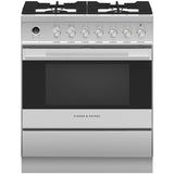 Fisher & Paykel 30" Series 9 Contemporary Dual Fuel Range, 4 Burner – OR30SDG6X1