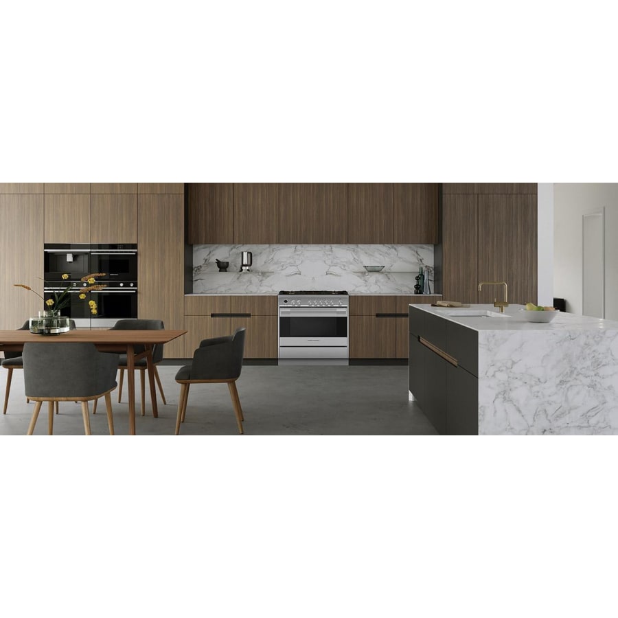 Fisher & Paykel 36" Series 9 Contemporary Dual Fuel Range, 5 Burner – OR36SDG6X1