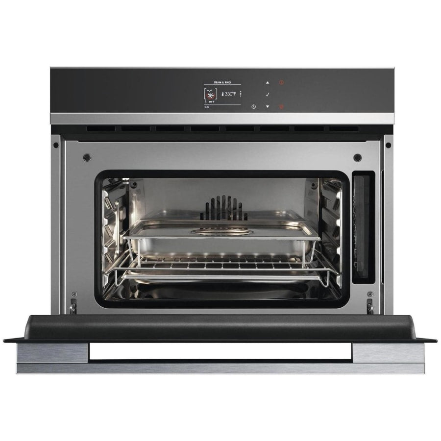 Fisher & Paykel 24" Series 9 Contemporary Compact Combi-Steam Oven, Black Glass and Stainless Steel – OS24NDB1