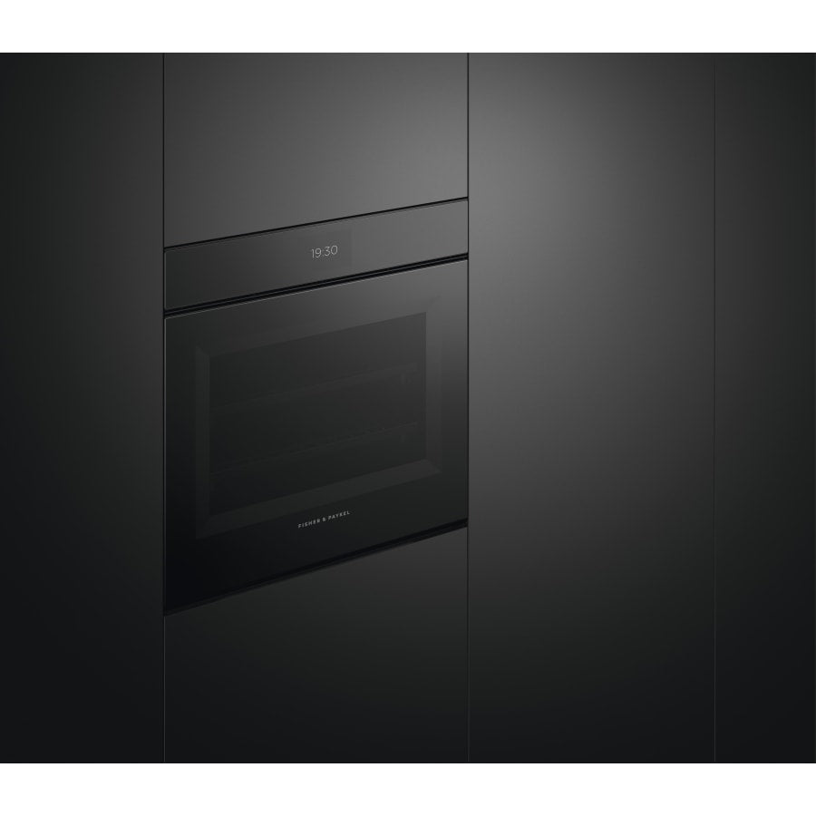 Fisher & Paykel 24" Series 11 Minimal Handleless Combi-Steam Oven, Black Glass – OS24SMTNB1