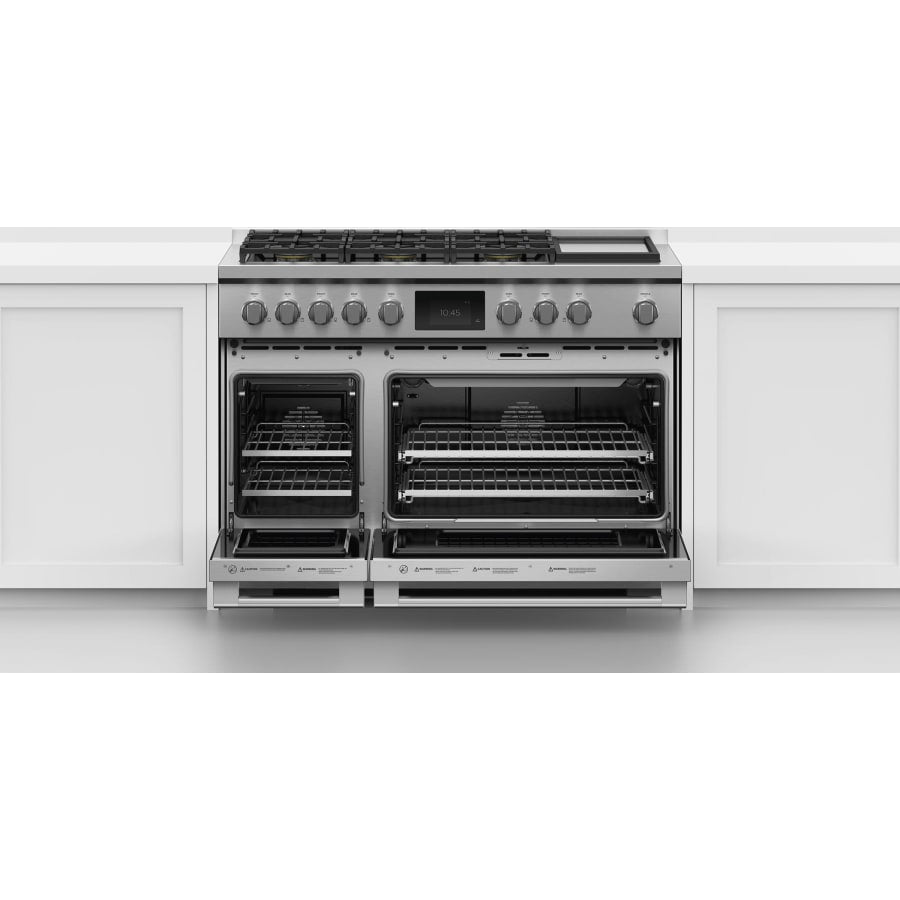 Fisher & Paykel 48" Series 9 Professional Dual Fuel Range, 6 Burner + Griddle – RDV3-486GD-N
