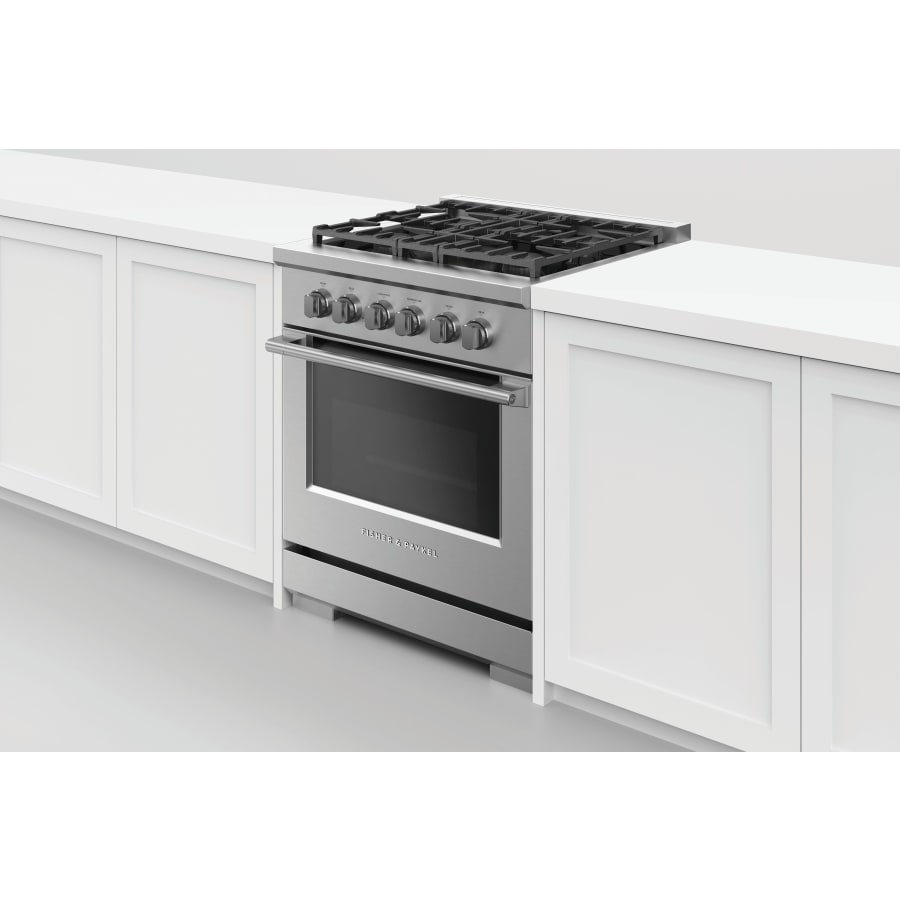 Fisher & Paykel 30" Series 7 Professional Gas Range, 4 Burner – RGV3‑304‑N