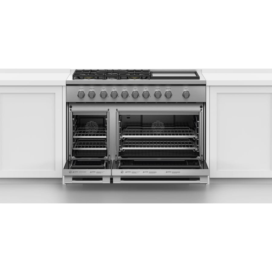 Fisher & Paykel 48" Series 7 Professional Gas Range, 6 Burner with Griddle – RGV3-486GD-N