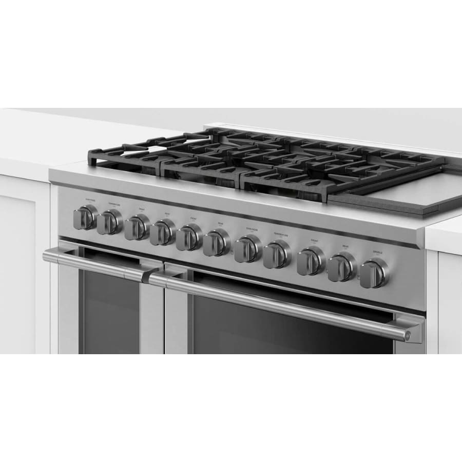 Fisher & Paykel 48" Series 7 Professional Gas Range, 6 Burner with Griddle – RGV3-486GD-N