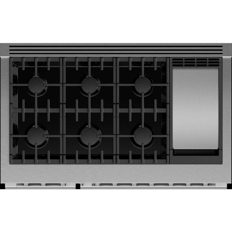 Fisher & Paykel 48" Series 7 Professional Gas Range, 6 Burner with Griddle – RGV3-486GD-N