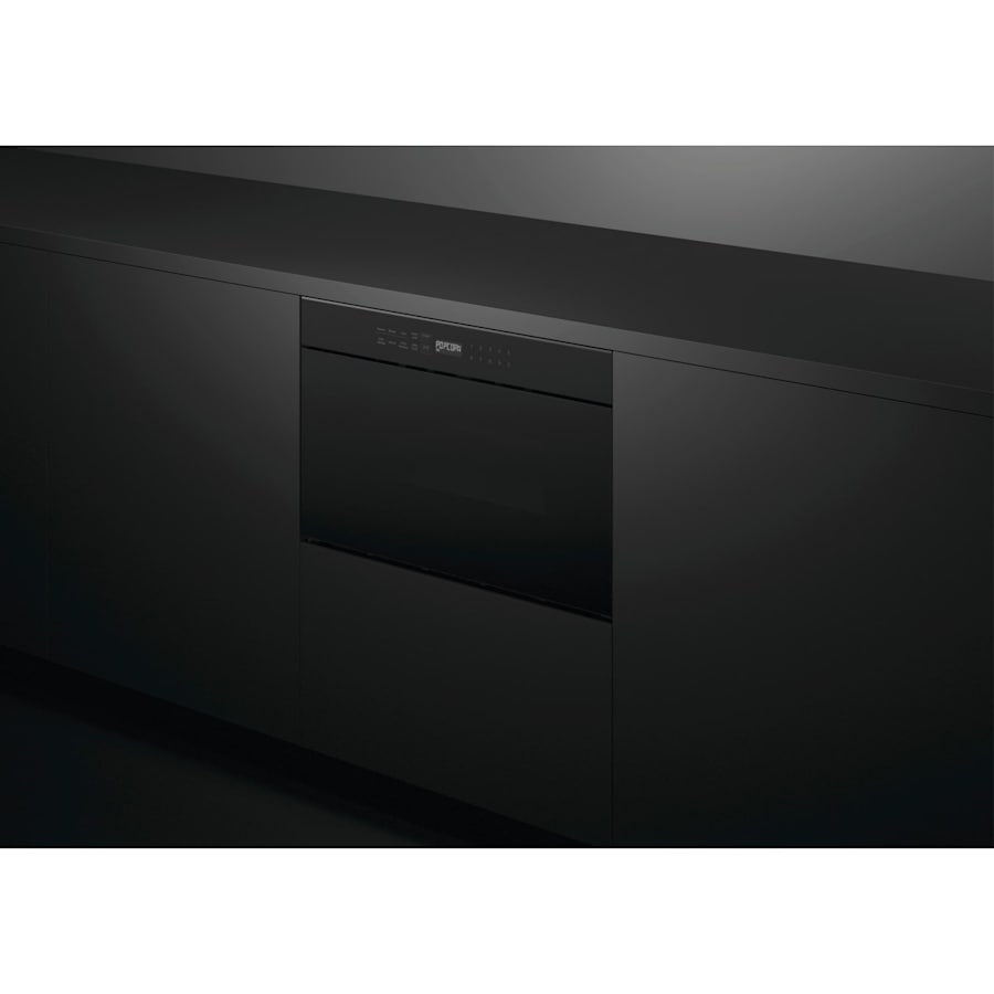 Fisher & Paykel 24" Series 7 Contemporary Microwave Drawer, Black Glass – OMD24SDB1