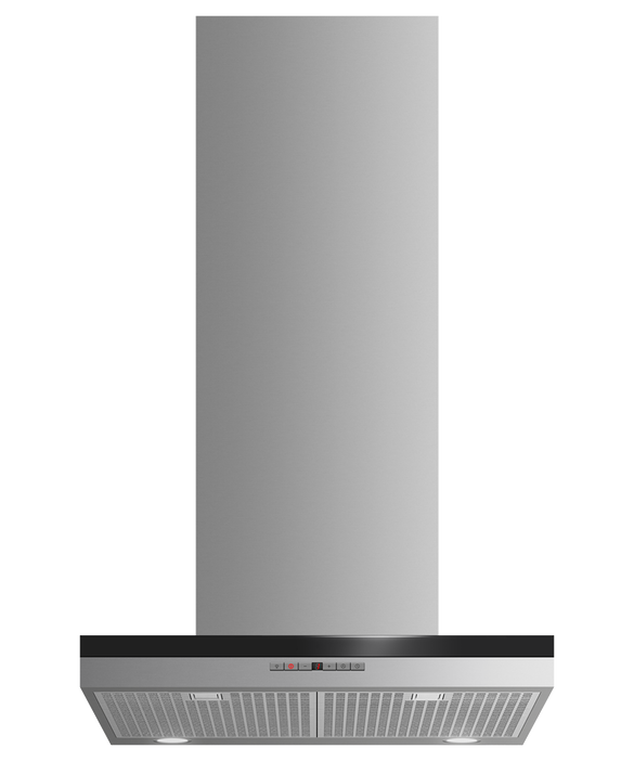 Fisher & Paykel 24" Series 7 Box Chimney Wall Range Hood, Stainless Steel & Glass – HC24DTXB2_N