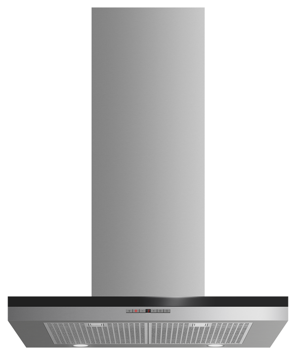 Fisher & Paykel 30" Series 7 Box Chimney Wall Range Hood, Stainless Steel & Glass – HC30DTXB2_N