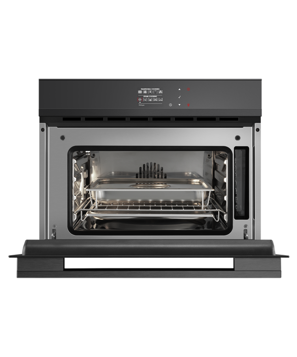 Fisher & Paykel 24" Series 9 Minimal Compact Combi-Steam Oven, Black Glass – OS24NDBB1