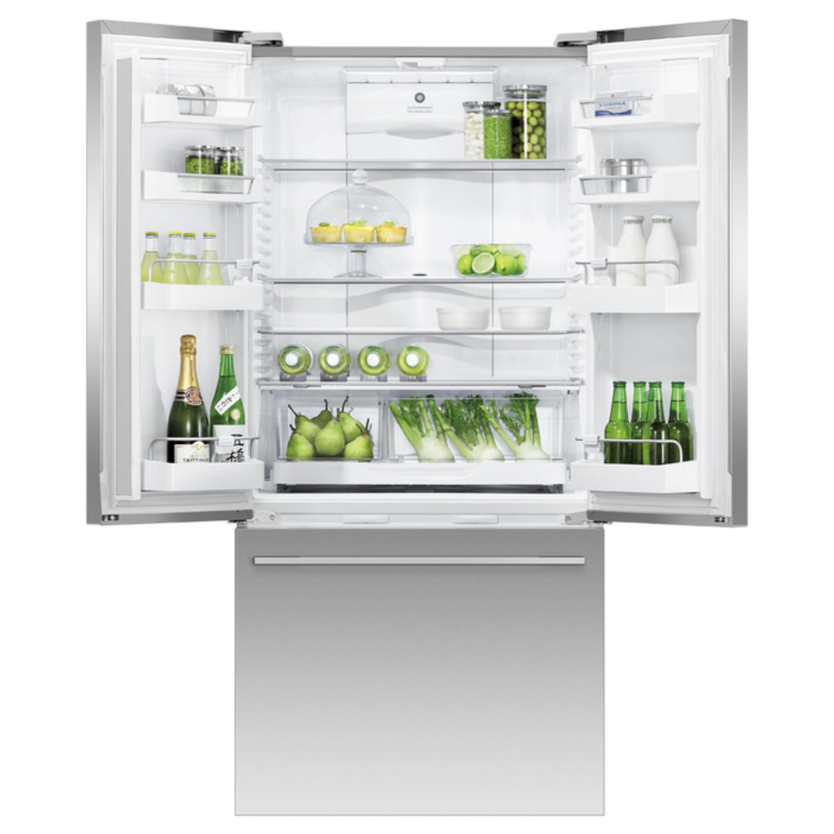 Fisher & Paykel 17 cu ft Series 7 French Door Refrigerator Freezer, Ice & Water - RF170ADUSX4 N
