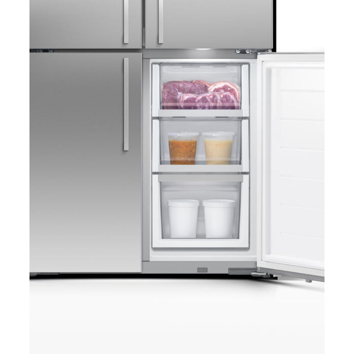 Fisher & Paykel 18.9 cu ft Series 7 Quad Door Refrigerator Freezer Ice, & Water - RF203QDUVX1