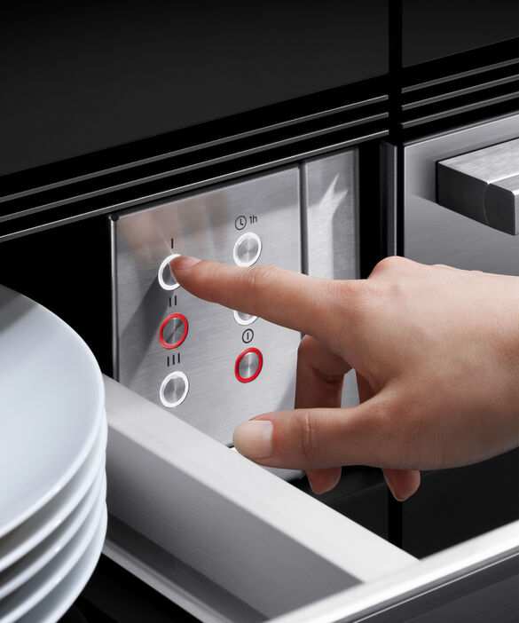 Fisher & Paykel 24" Series 9 Minimal Warming Drawer, Black Glass – WB24SDEB2