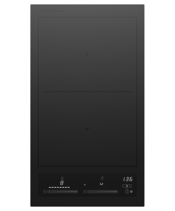 Fisher & Paykel 12" Series 7 2‑Zone Induction Cooktop with SmartZone, Black Glass – CI122ZDTB5