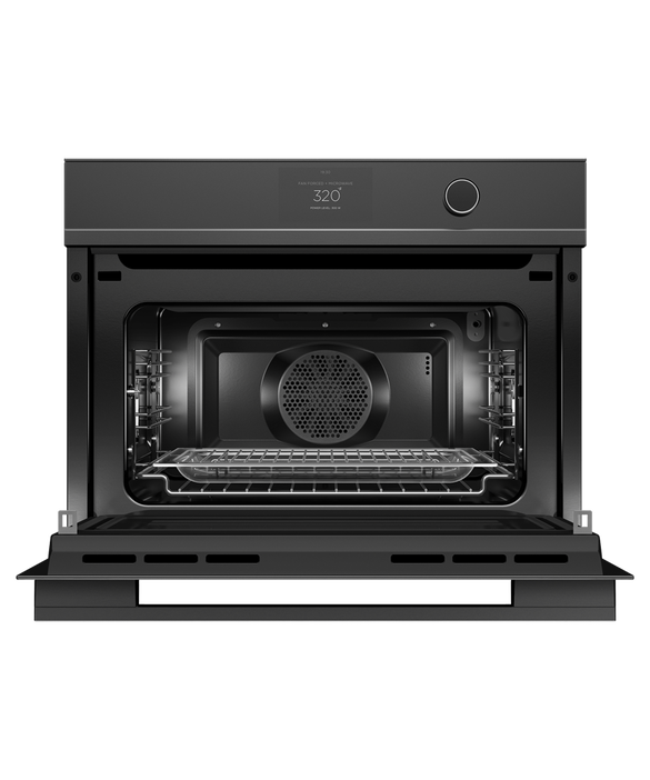 Fisher & Paykel 24" Series 9 Minimal Compact Convection Speed Oven, Black Glass – OM24NDTDB1
