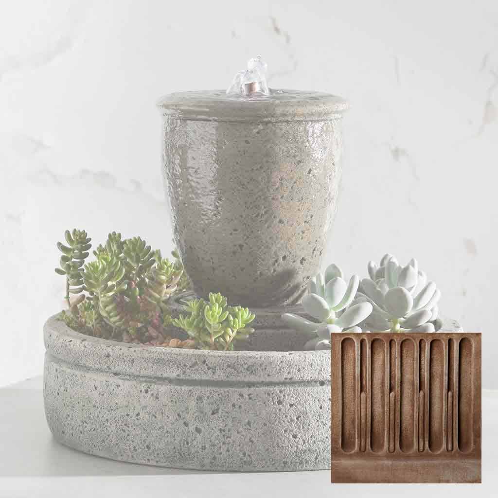 Campania M-Series Textured Spa Fountain with Planter - FT-178