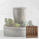 Campania M-Series Textured Spa Fountain with Planter - FT-178