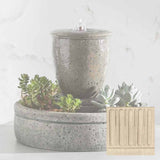 Campania M-Series Textured Spa Fountain with Planter - FT-178