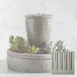Campania M-Series Textured Spa Fountain with Planter - FT-178