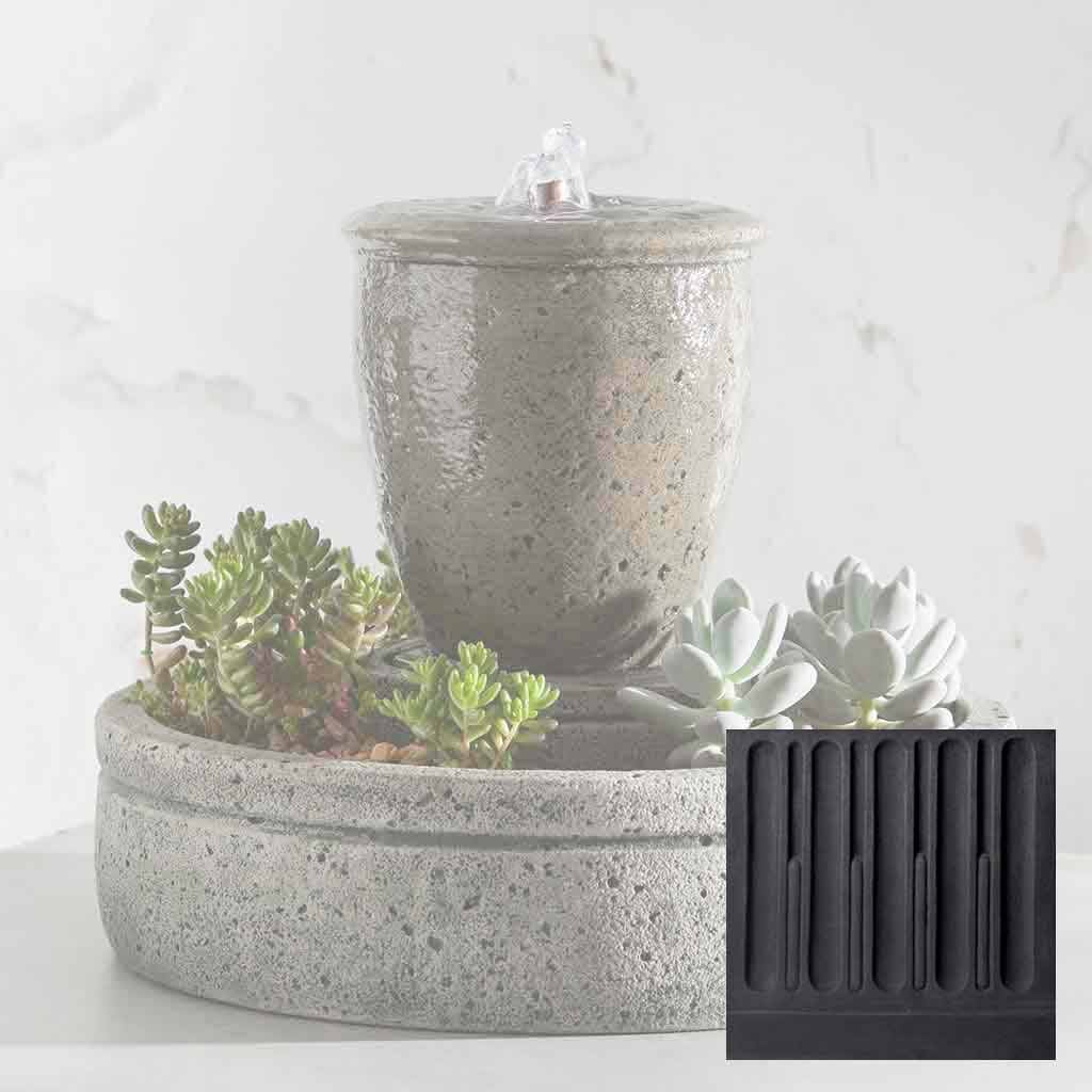 Campania M-Series Textured Spa Fountain with Planter - FT-178