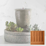 Campania M-Series Textured Spa Fountain with Planter - FT-178