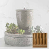 Campania M-Series Textured Spa Fountain with Planter - FT-178