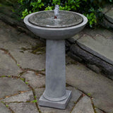 Campania Hydrangea Leaves Birdbath Fountain - FT-248