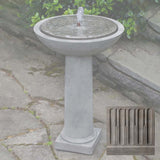 Campania Hydrangea Leaves Birdbath Fountain - FT-248