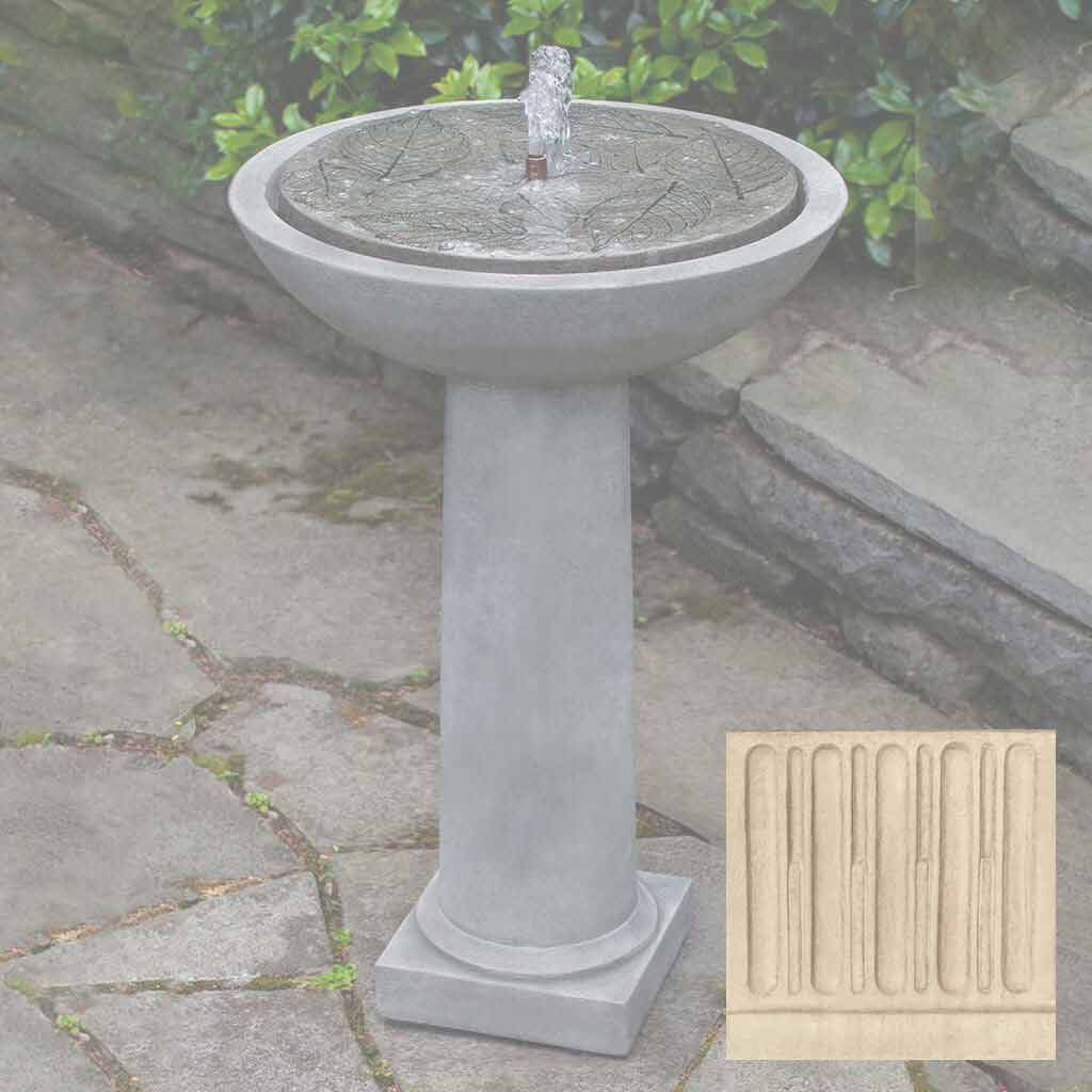 Campania Hydrangea Leaves Birdbath Fountain - FT-248