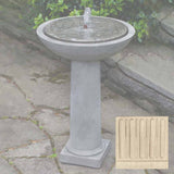 Campania Hydrangea Leaves Birdbath Fountain - FT-248