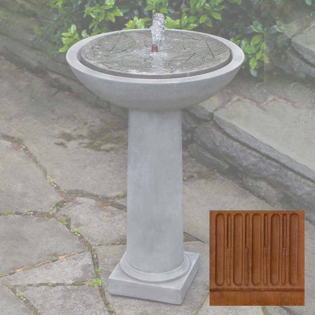 Campania Hydrangea Leaves Birdbath Fountain - FT-248
