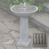 Campania Hydrangea Leaves Birdbath Fountain - FT-248