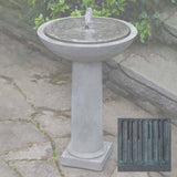 Campania Hydrangea Leaves Birdbath Fountain - FT-248