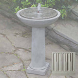 Campania Hydrangea Leaves Birdbath Fountain - FT-248